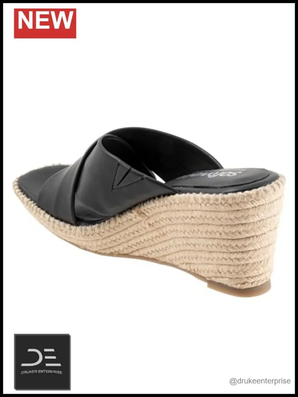 SoftWalk Hastings Women's Leather Wedge Sandals Ankle Strap Slip On